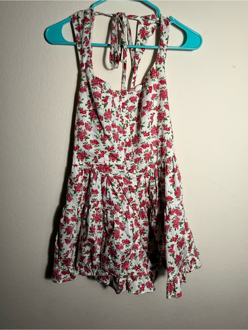 wild fable White Romper with Pink Floral Print